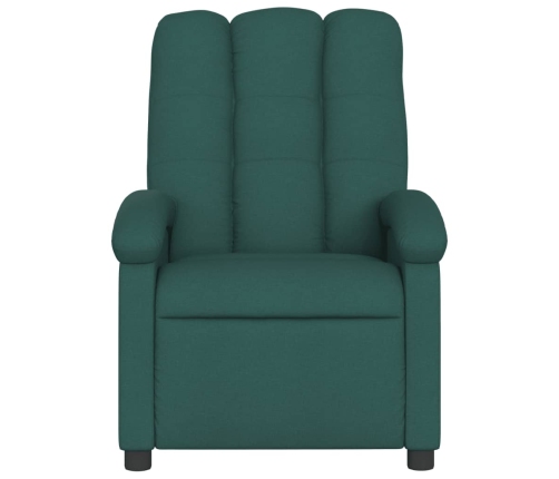 Sillón reclinable eléctrico tela verde oscuro