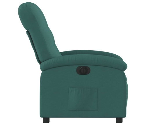 Sillón reclinable eléctrico tela verde oscuro