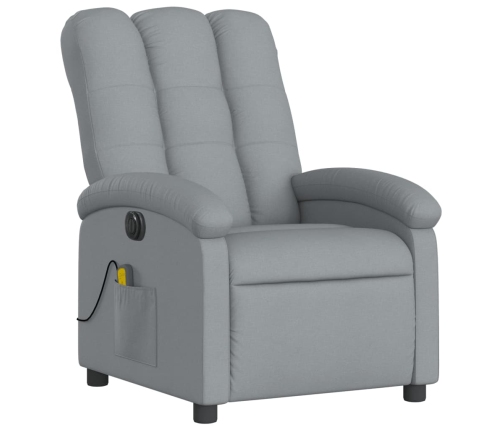 Sillón reclinable de masaje eléctrico tela gris claro