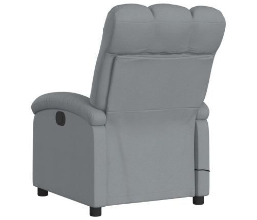 Sillón reclinable de masaje eléctrico tela gris claro