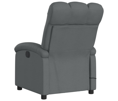 Sillón reclinable de masaje eléctrico tela gris oscuro