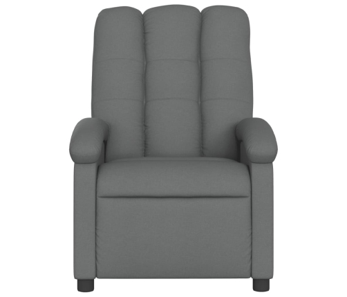 Sillón reclinable de masaje eléctrico tela gris oscuro