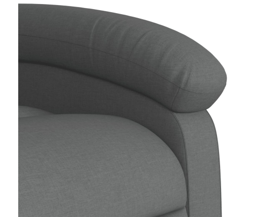 Sillón reclinable de masaje eléctrico tela gris oscuro