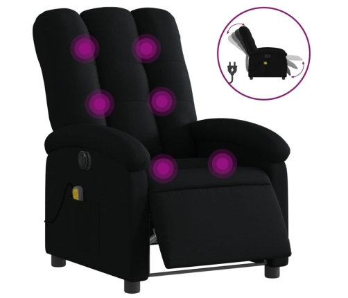 Sillón reclinable de masaje eléctrico tela negro