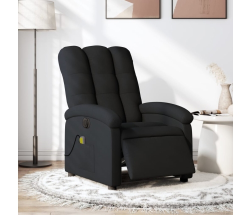 Sillón reclinable de masaje eléctrico tela negro