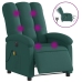 Sillón reclinable de masaje eléctrico tela verde oscuro