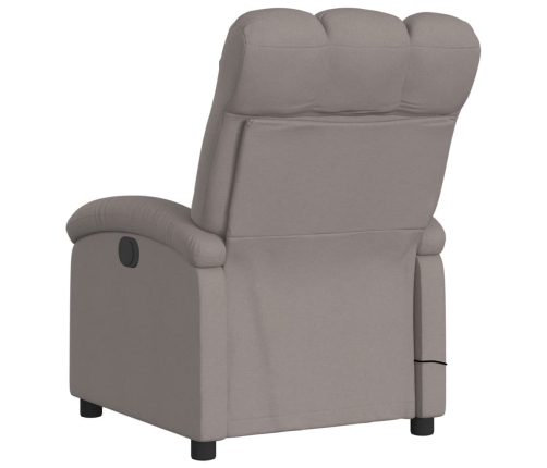 Sillón reclinable de masaje eléctrico tela gris taupe