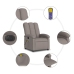 Sillón reclinable de masaje eléctrico tela gris taupe