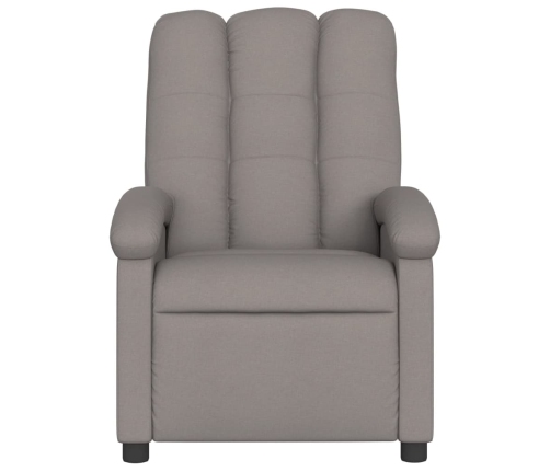 Sillón reclinable de masaje eléctrico tela gris taupe