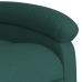 Sillón reclinable elevable tela verde oscuro