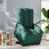 Sillón reclinable elevable tela verde oscuro