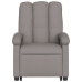 Sillón reclinable elevable tela gris taupe