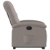 Sillón reclinable elevable tela gris taupe