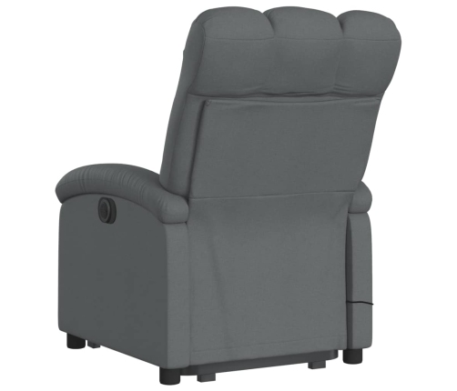 Silla de masaje reclinable de pie de tela gris oscuro