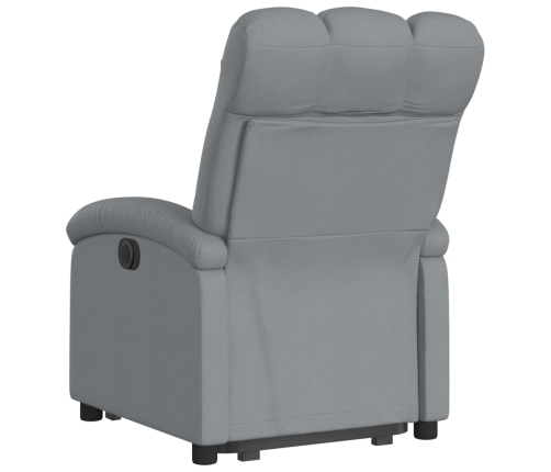 Sillón eléctrico reclinable elevable de tela gris claro