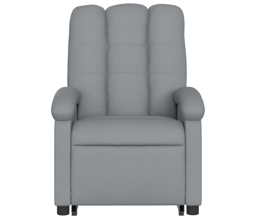 Sillón eléctrico reclinable elevable de tela gris claro