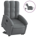 Sillón eléctrico reclinable elevable de tela gris oscuro