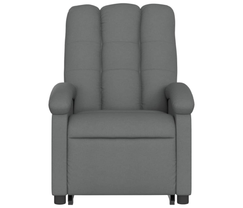 Sillón eléctrico reclinable elevable de tela gris oscuro