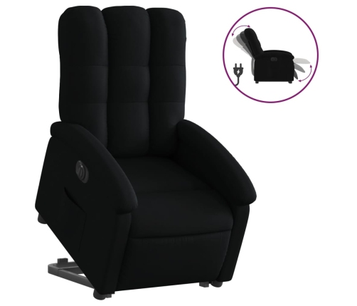 Sillón eléctrico reclinable elevable de tela negro