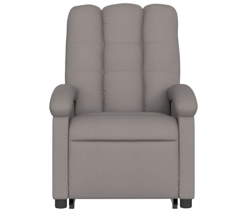 Sillón eléctrico reclinable elevable de tela gris taupe