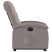 Sillón eléctrico reclinable elevable de tela gris taupe