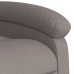 Sillón eléctrico reclinable elevable de tela gris taupe