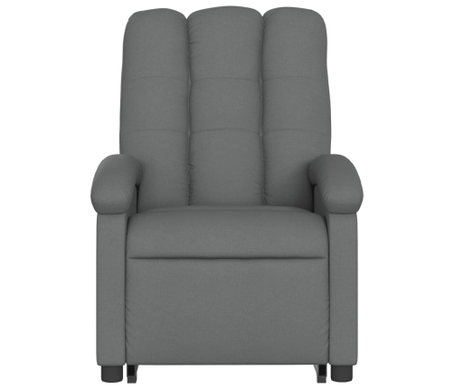 Sillón de masaje eléctrico reclinable elevable tela gris oscuro