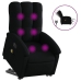 Sillón de masaje eléctrico reclinable elevable tela negro