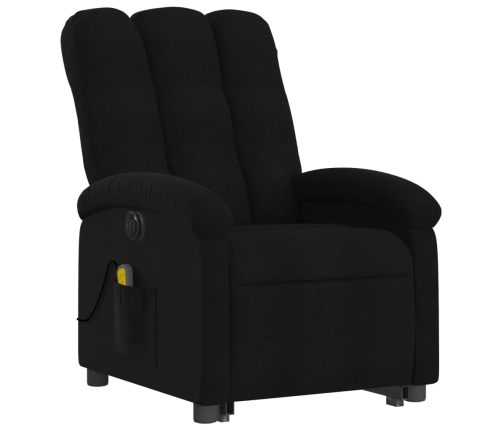 Sillón de masaje eléctrico reclinable elevable tela negro