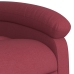 Sillón de masaje elevable eléctrico tela rojo tinto