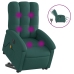 Sillón masaje eléctrico reclinable elevable tela verde oscuro