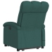 Sillón masaje eléctrico reclinable elevable tela verde oscuro