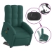 Sillón masaje eléctrico reclinable elevable tela verde oscuro