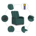 Sillón masaje eléctrico reclinable elevable tela verde oscuro