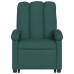 Sillón masaje eléctrico reclinable elevable tela verde oscuro