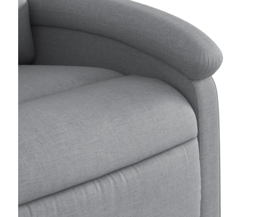 Sillón reclinable eléctrico tela gris claro