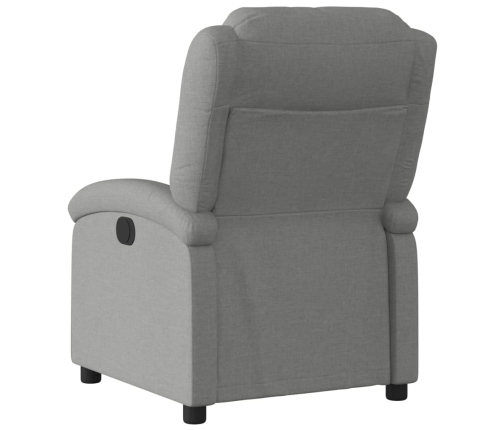 Sillón reclinable eléctrico de tela gris oscuro