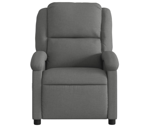 Sillón reclinable eléctrico de tela gris oscuro