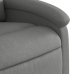 Sillón reclinable eléctrico de tela gris oscuro