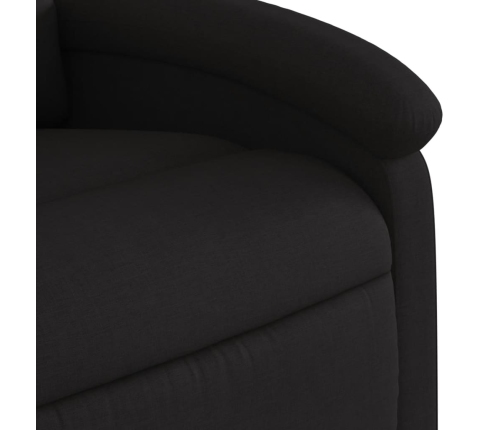 Sillón reclinable eléctrico de tela negro