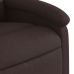 Sillón reclinable eléctrico tela marrón oscuro