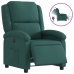 Sillón reclinable eléctrico tela verde oscuro