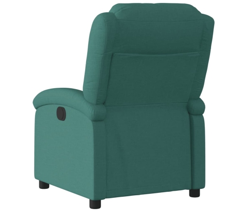 Sillón reclinable eléctrico tela verde oscuro