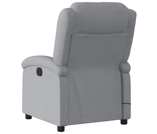 Sillón reclinable de masaje eléctrico tela gris claro