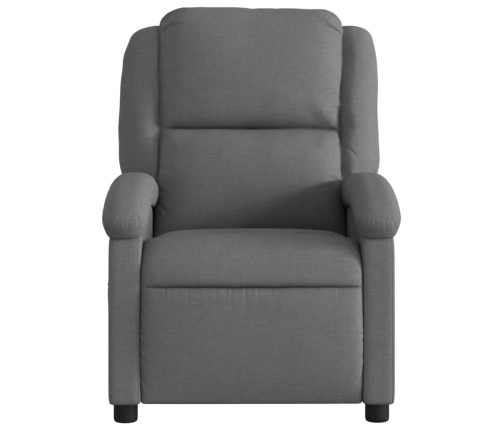 Sillón reclinable de masaje eléctrico tela gris oscuro