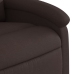 Sillón reclinable de masaje eléctrico tela marrón oscuro