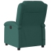 Sillón reclinable de masaje eléctrico tela verde oscuro