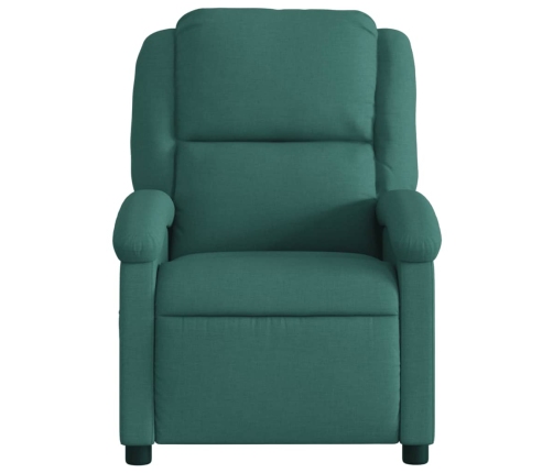 Sillón reclinable de masaje eléctrico tela verde oscuro