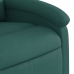 Sillón reclinable de masaje eléctrico tela verde oscuro