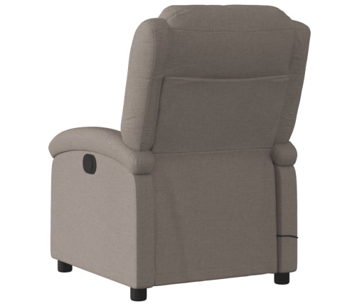 Sillón reclinable de masaje eléctrico tela gris taupe